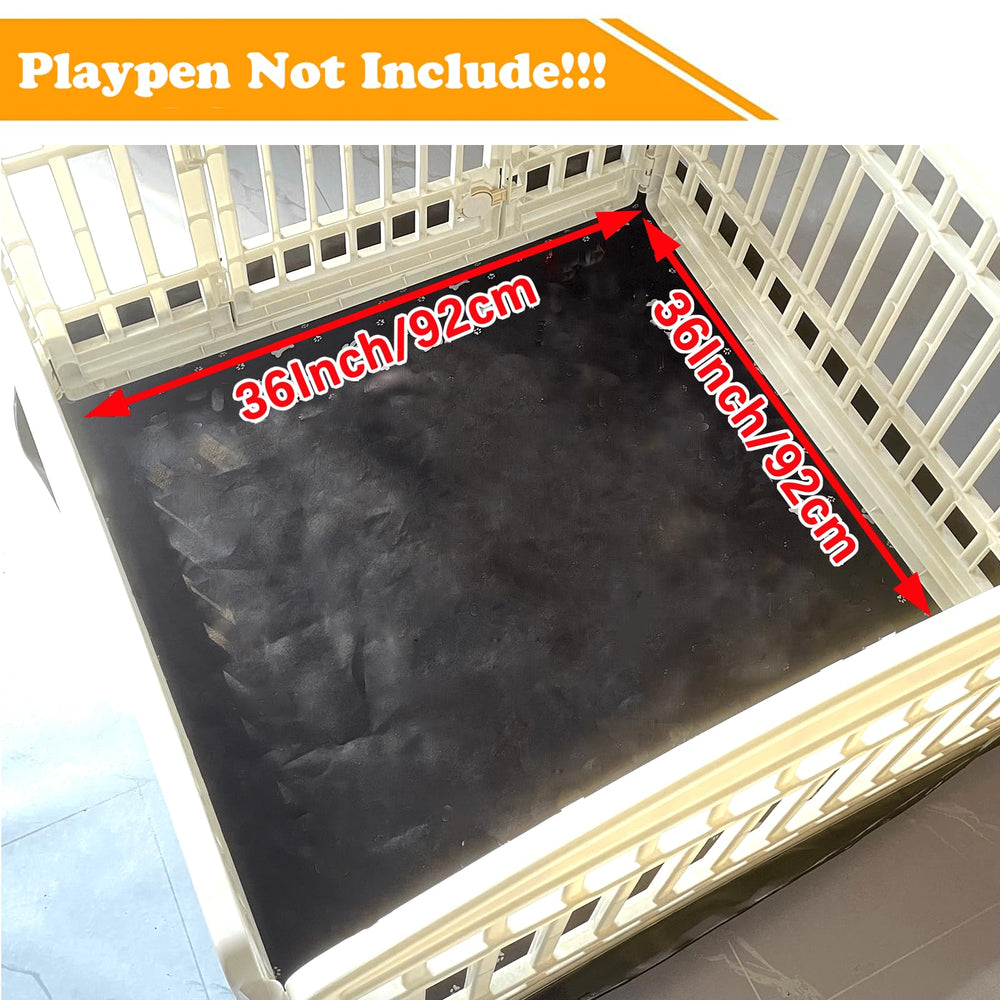 THINMUHAND playpen pad with hook-and-loop attachment for secure placement.