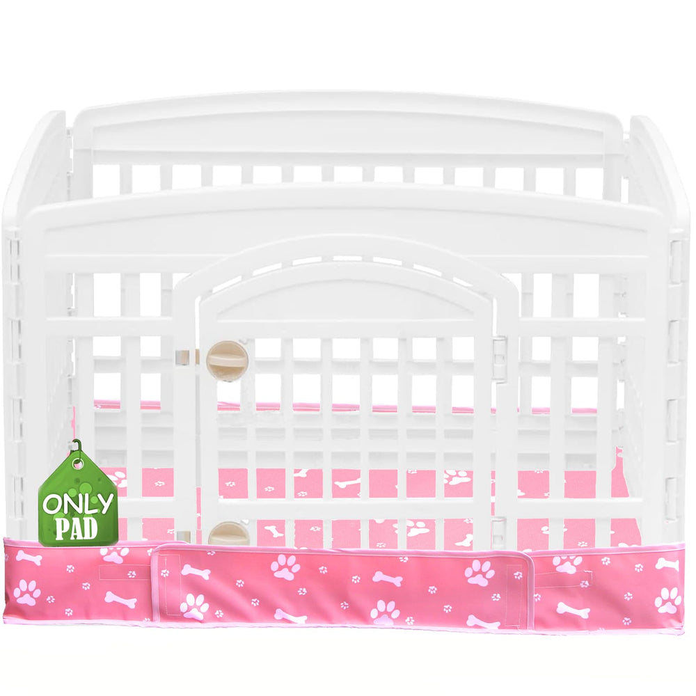 THINMUHAND dog playpen bottom pad pink for leak-proof floor protection