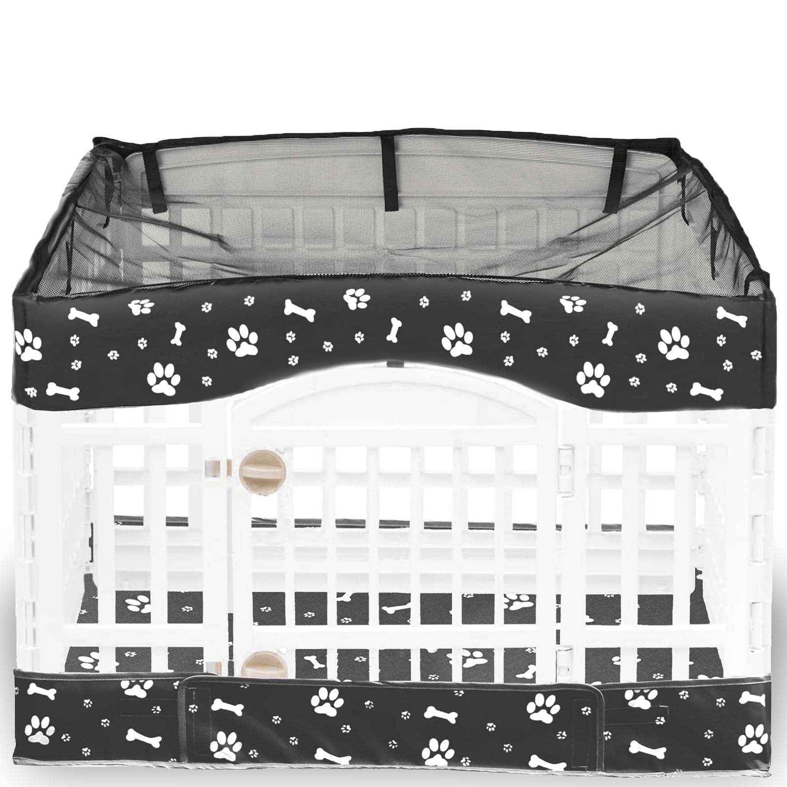 THINMUHAND dog playpen cover for 36-inch four-panel pen, protects space and looks sleek