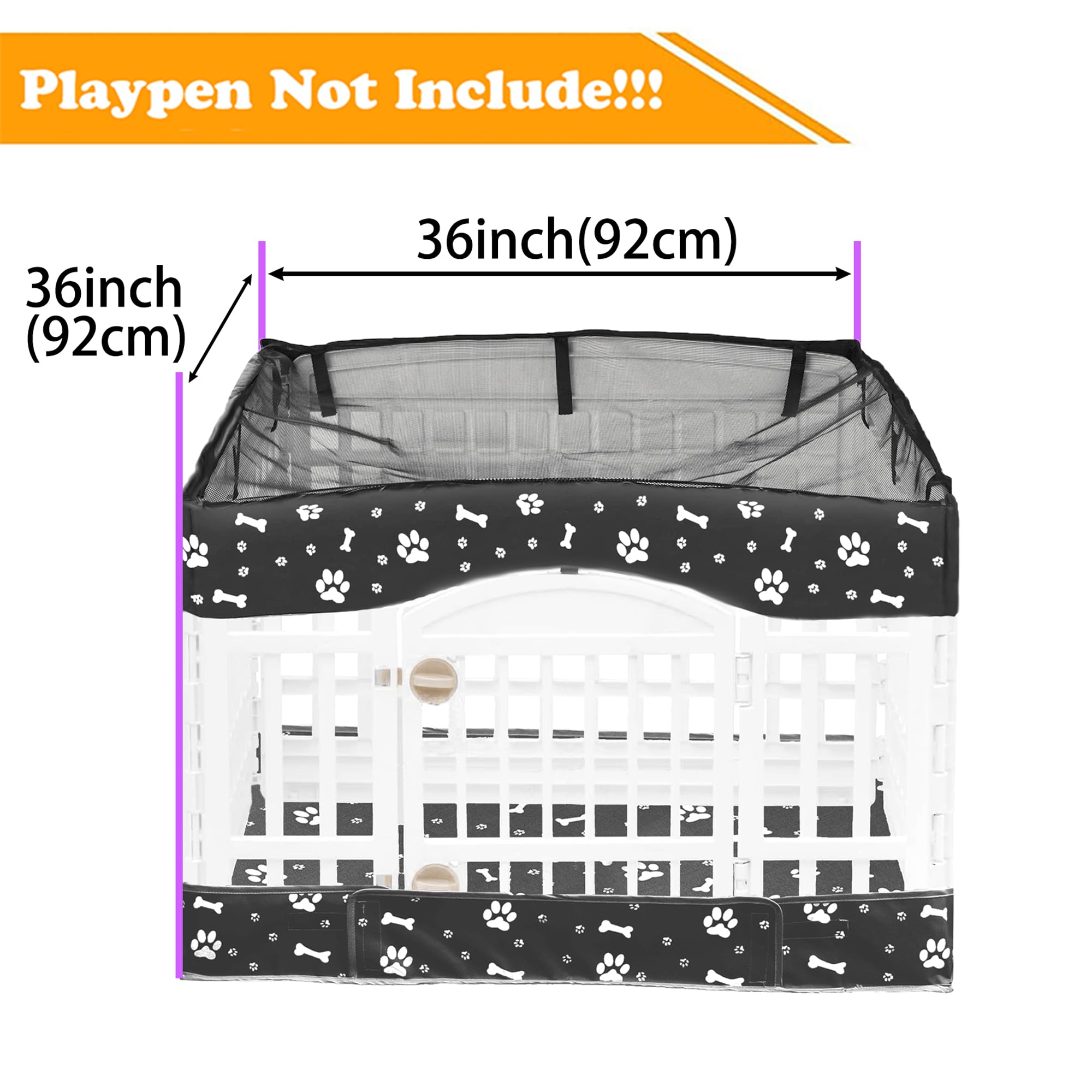 THINMUHAND bottom pad for 36-inch playpen, waterproof and mess containment