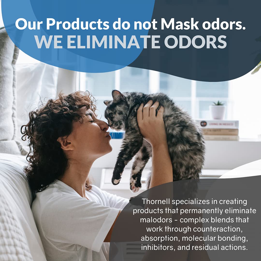 Thornell Cat Odor-Off concentrate air dries leaving a fresher space.