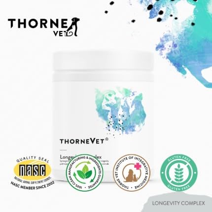 ThorneVet Longevity scene with pet owner shows easy daily use