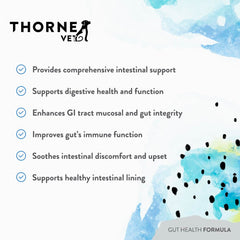 ThorneVET Gut Health Formula powder being poured for easy meal mixing