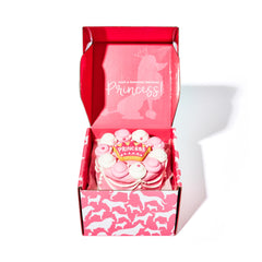 Thoughtfully Pets hand-decorated dog cake with a princess motif for photos and parties.