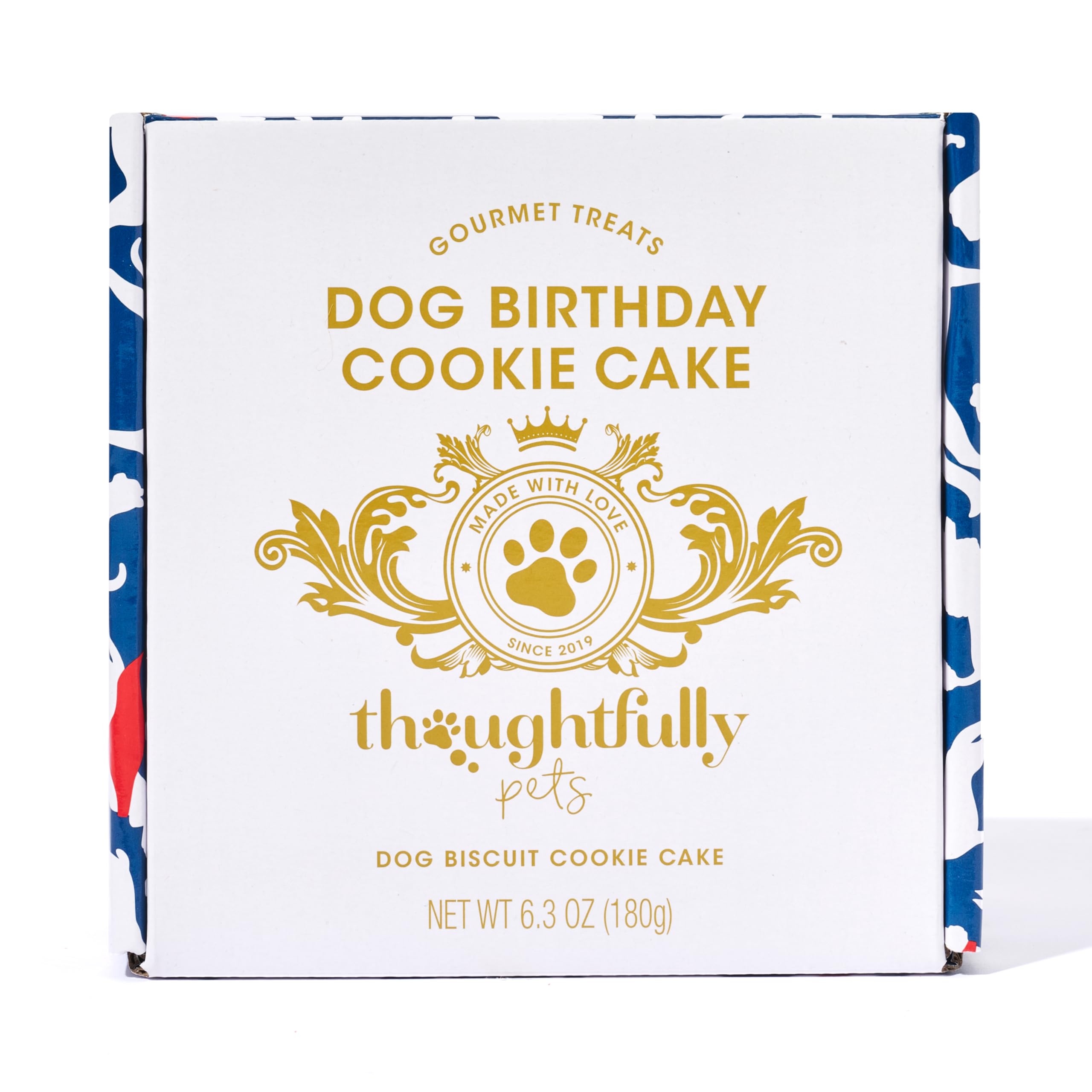 Thoughtfully Pets superhero dog birthday cookie cake made with human-grade ingredients.