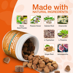 THRADORBS calming chews close-up ingredients showcase herbal blend for relaxation