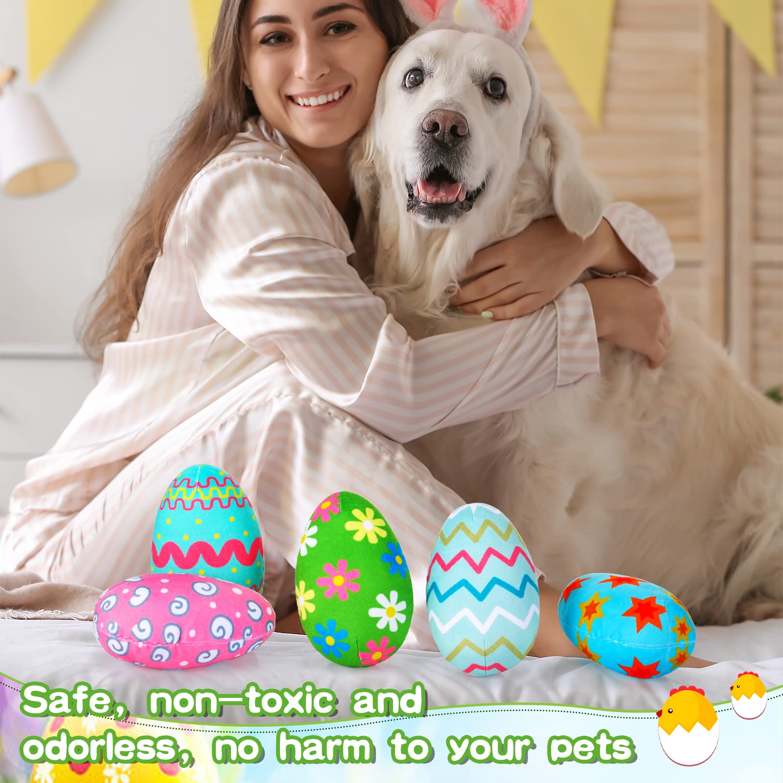 Soft pile fabric Threan dog toy with padded interior for safe, durable play.