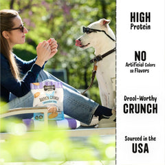 Three Dog Bakery Bark'N Crunch high-protein snack for dogs