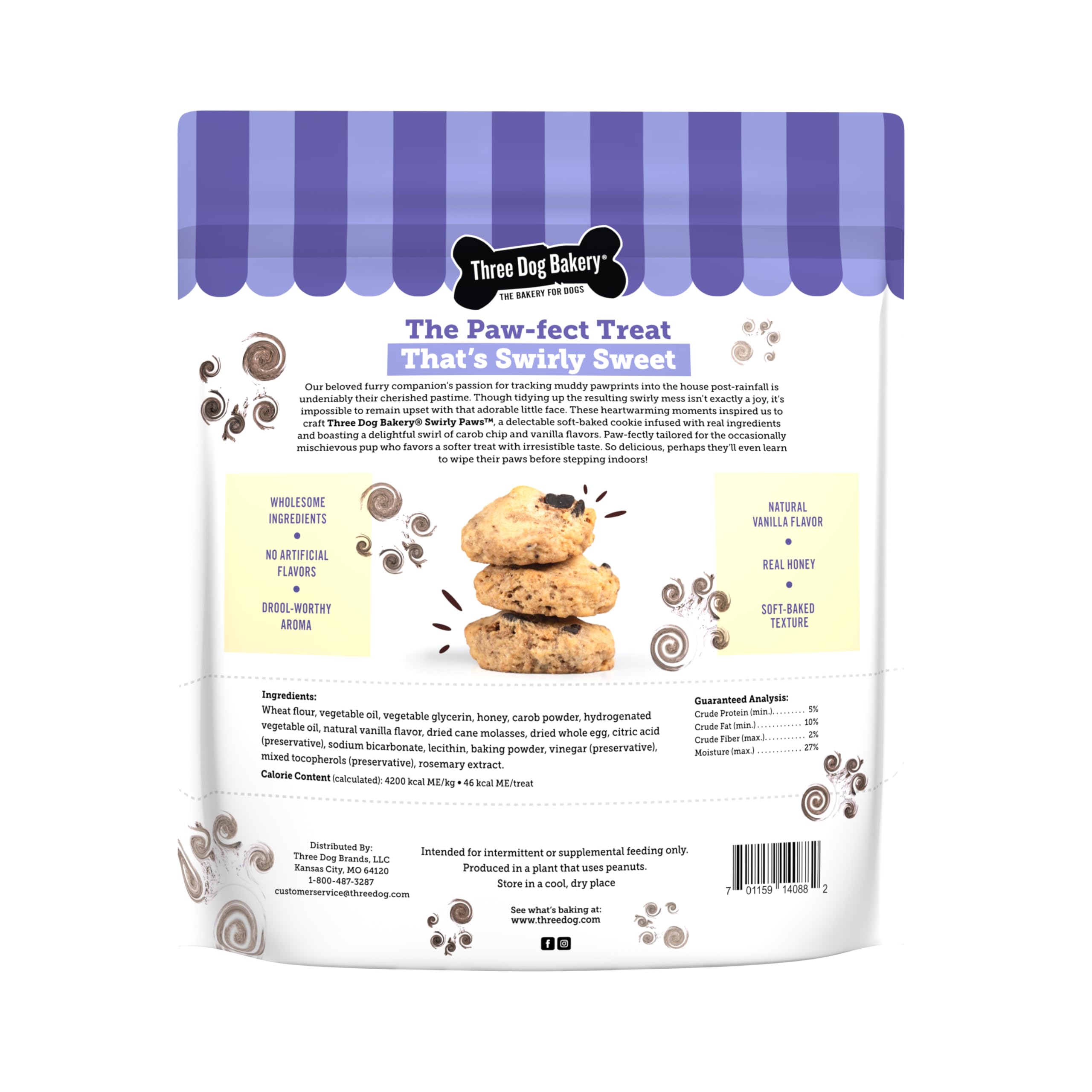 Three Dog Bakery Soft-Baked Puppy Treats, close-up showing tender texture for gentle chews