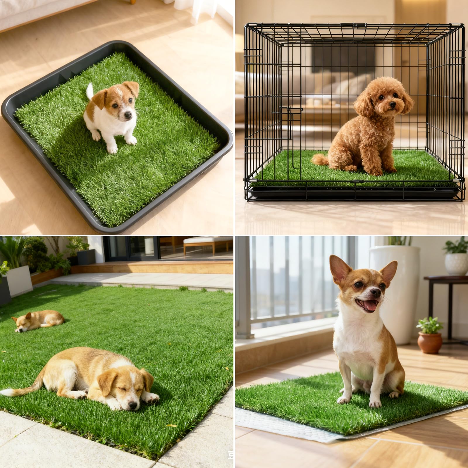 THREE ORANGES Grass Pad cut-and-extend design for custom sizes