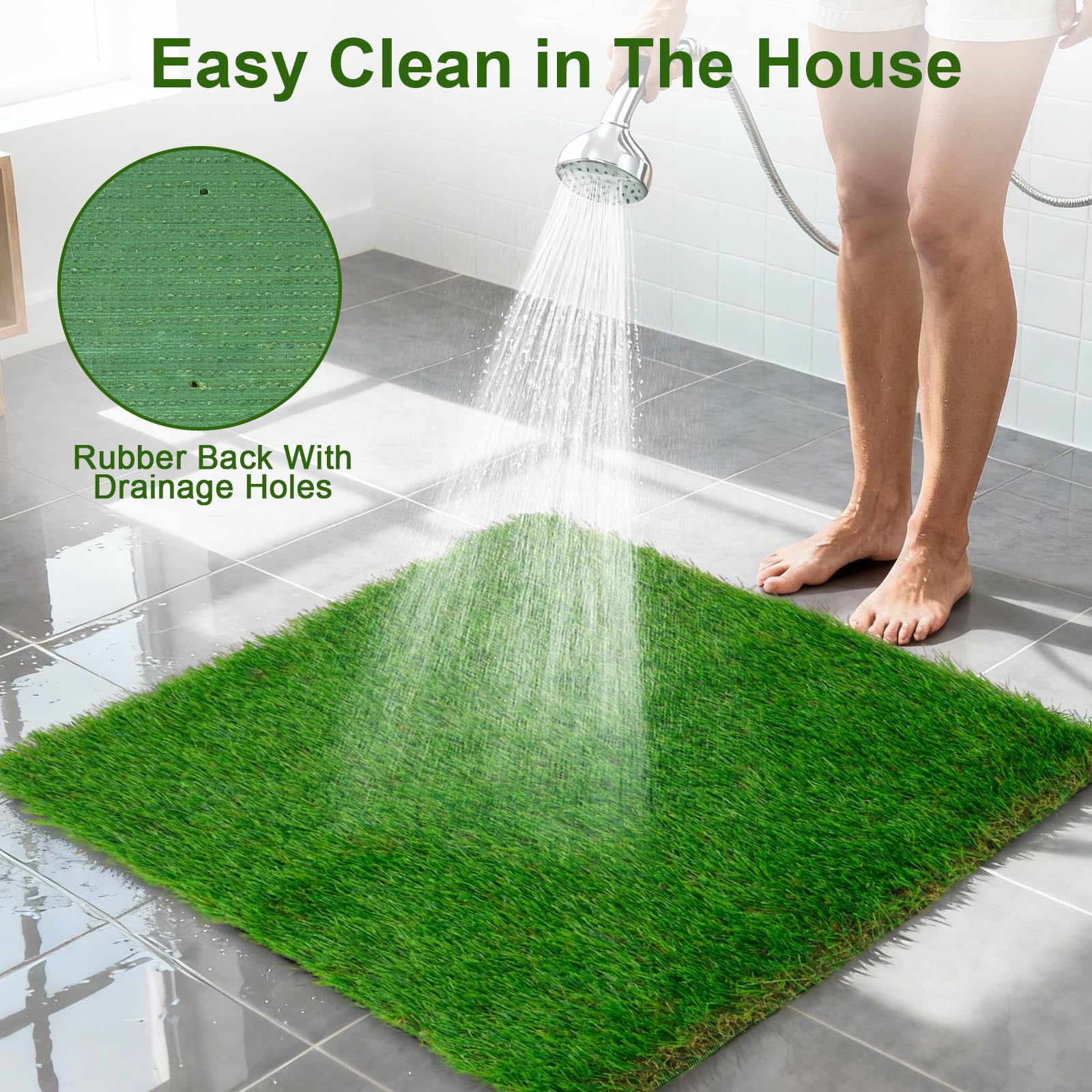 THREE ORANGES Grass Pad durable material for repeated use