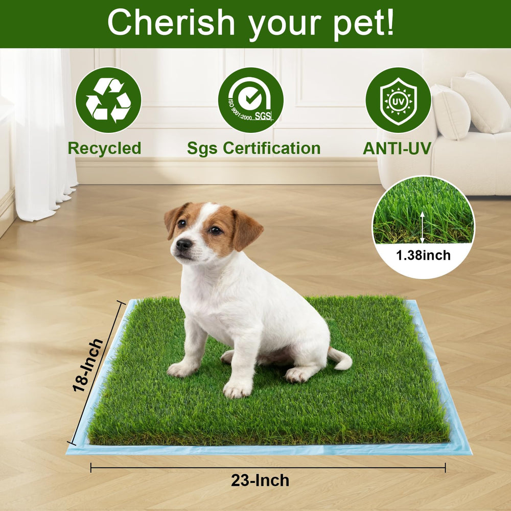 Three Oranges two-pack artificial grass pads 18x23 for puppy potty training.