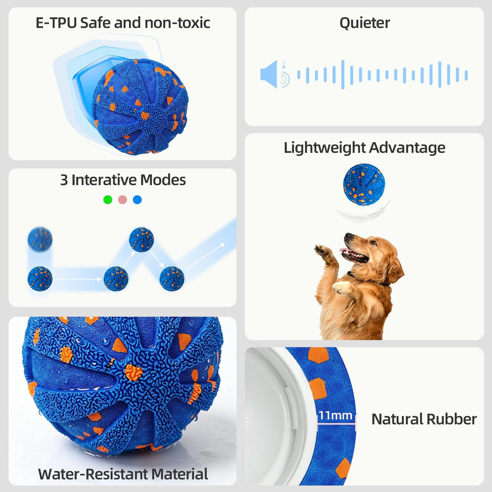 ThreeDokke interactive ball auto-moving keeps dogs curious during solo play