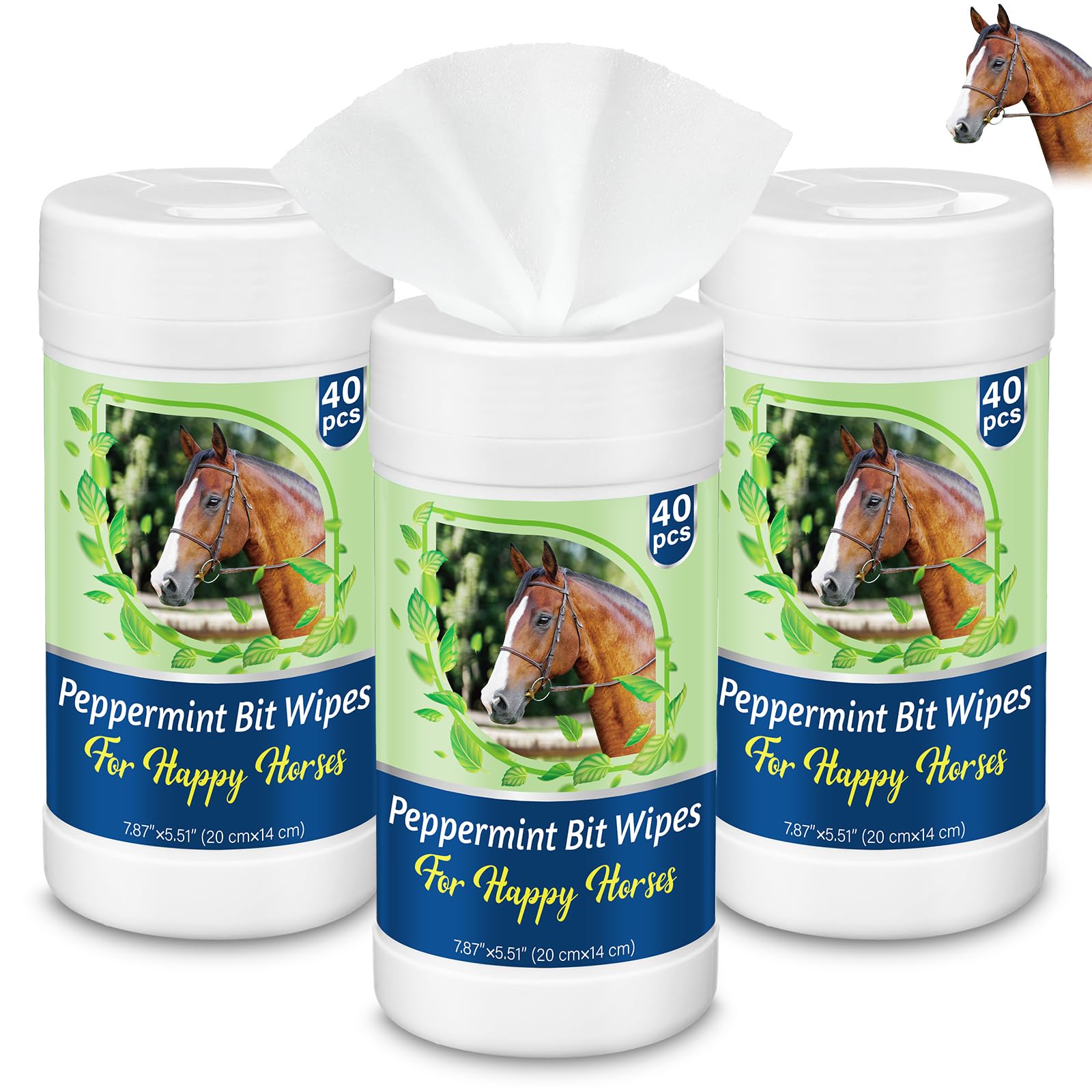 Threlaco 3-pack horse bit wipes collection for quick cleaning