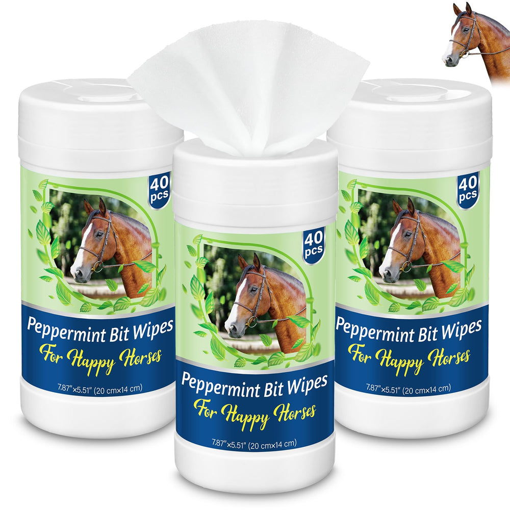 Threlaco 3-pack horse bit wipes collection for quick cleaning