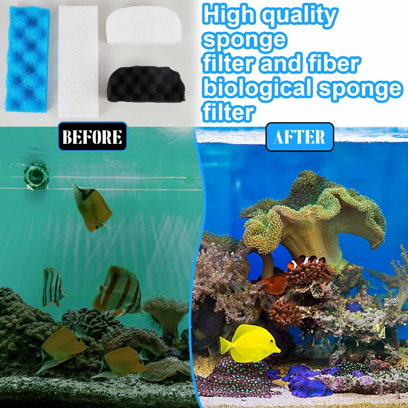 Threlaco plain sponge replacement for mechanical filtration.