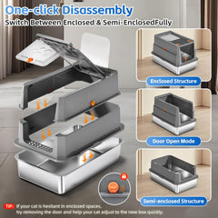 THS MUMS dual enclosure design for versatile cat habits.