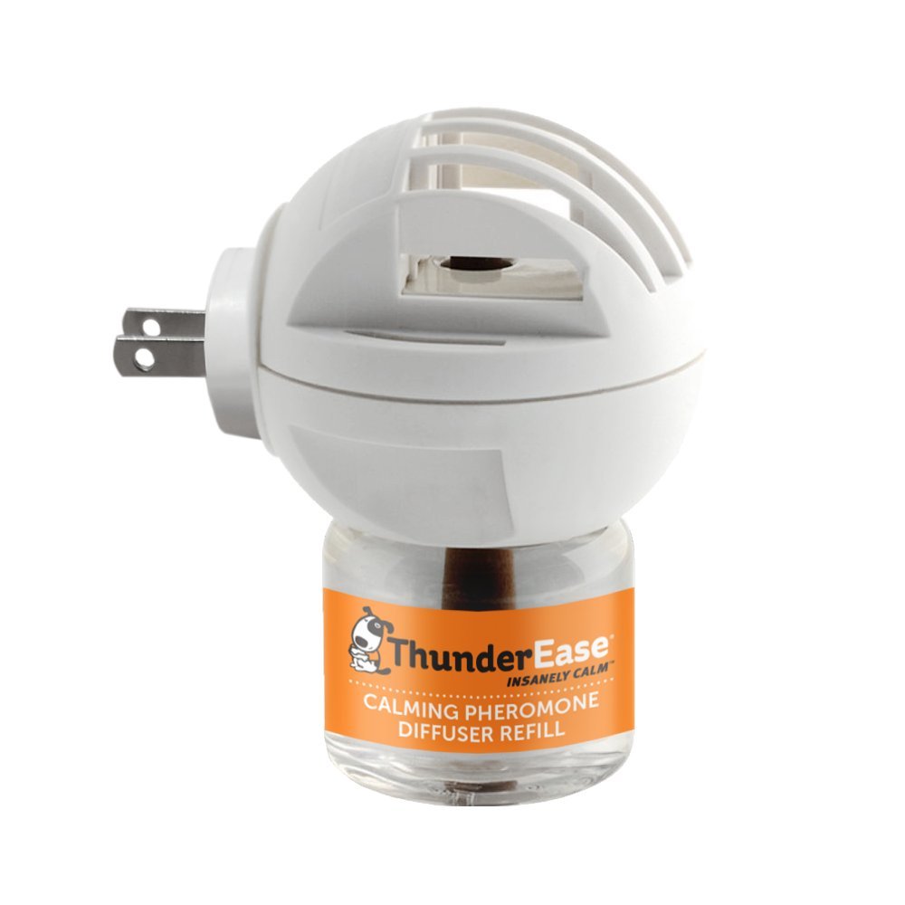 ThunderEase pheromone analogue ADAPTIL for vet-approved canine calm.