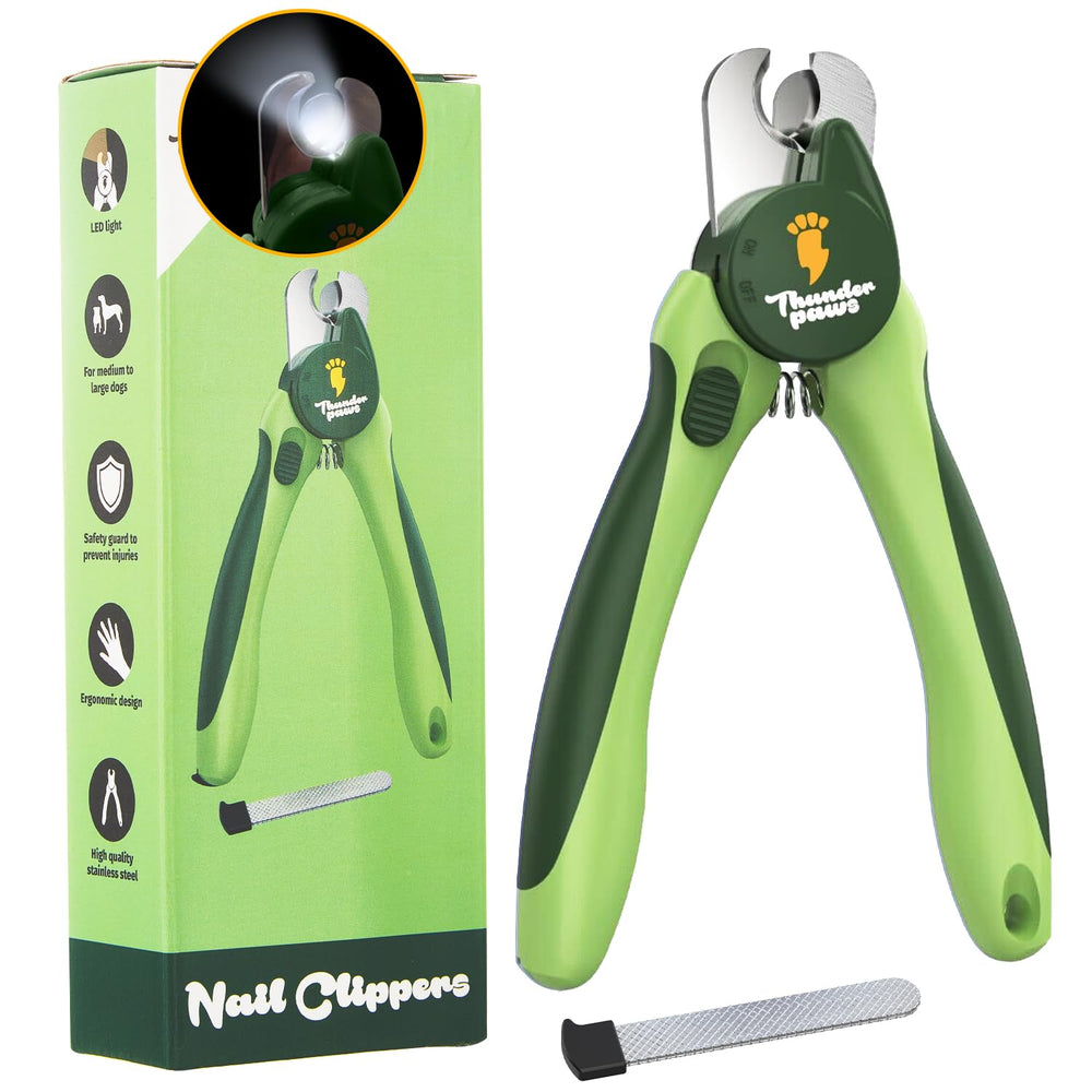 Thunderpaws LED light clipper highlights nails for precise trimming