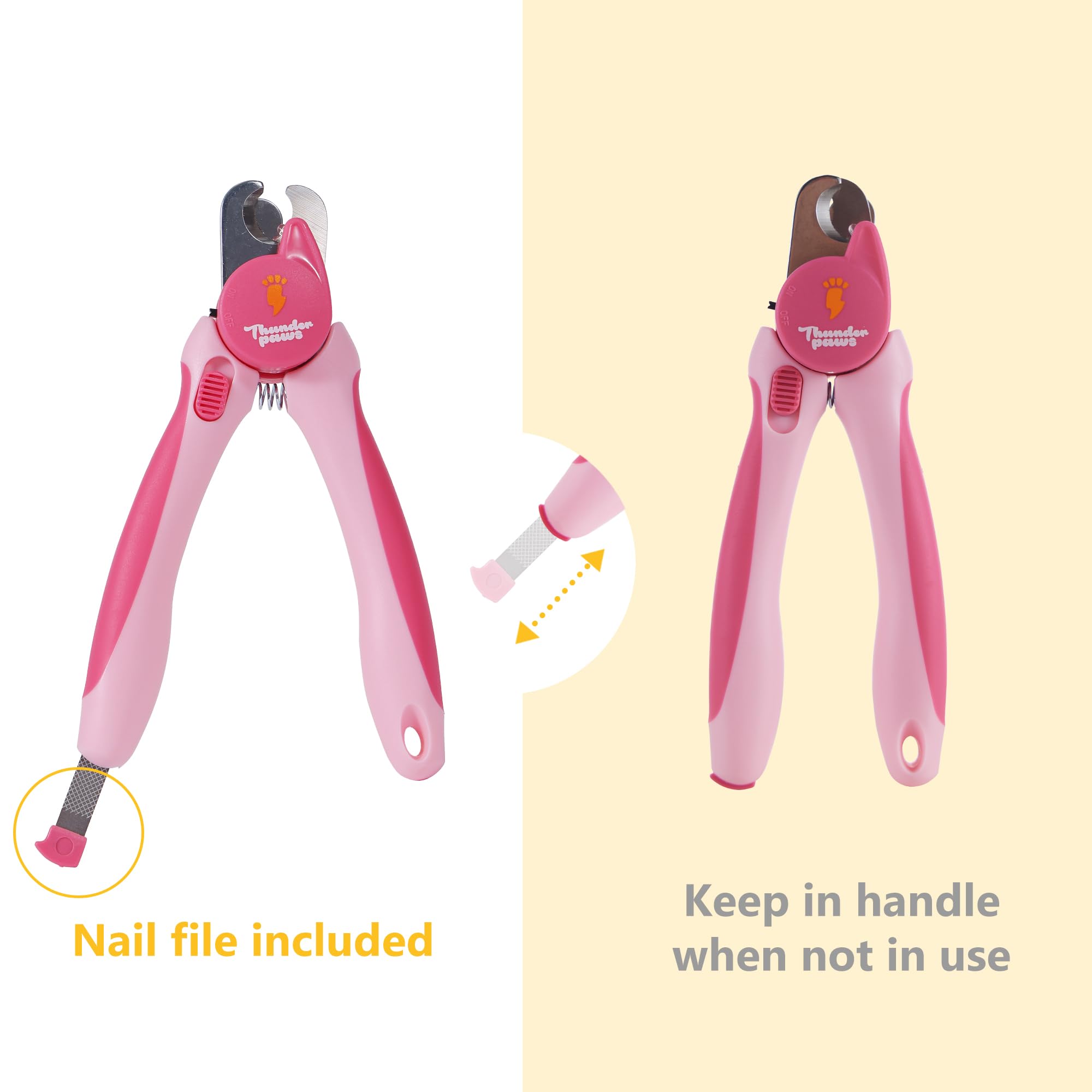 Thunderpaws ergonomic non-slip handle for comfortable grooming sessions