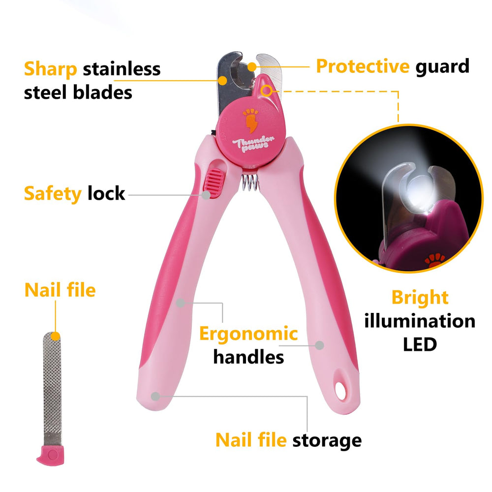 Thunderpaws nail file stored in the handle for tidy maintenance