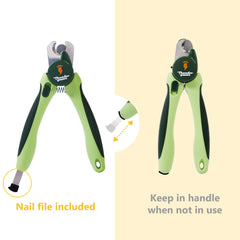 Thunderpaws non-slip handle helps secure a comfortable grooming grip