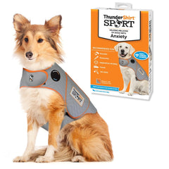 ThunderShirt Platinum Sport in breathable fabric aids calmness during outings.