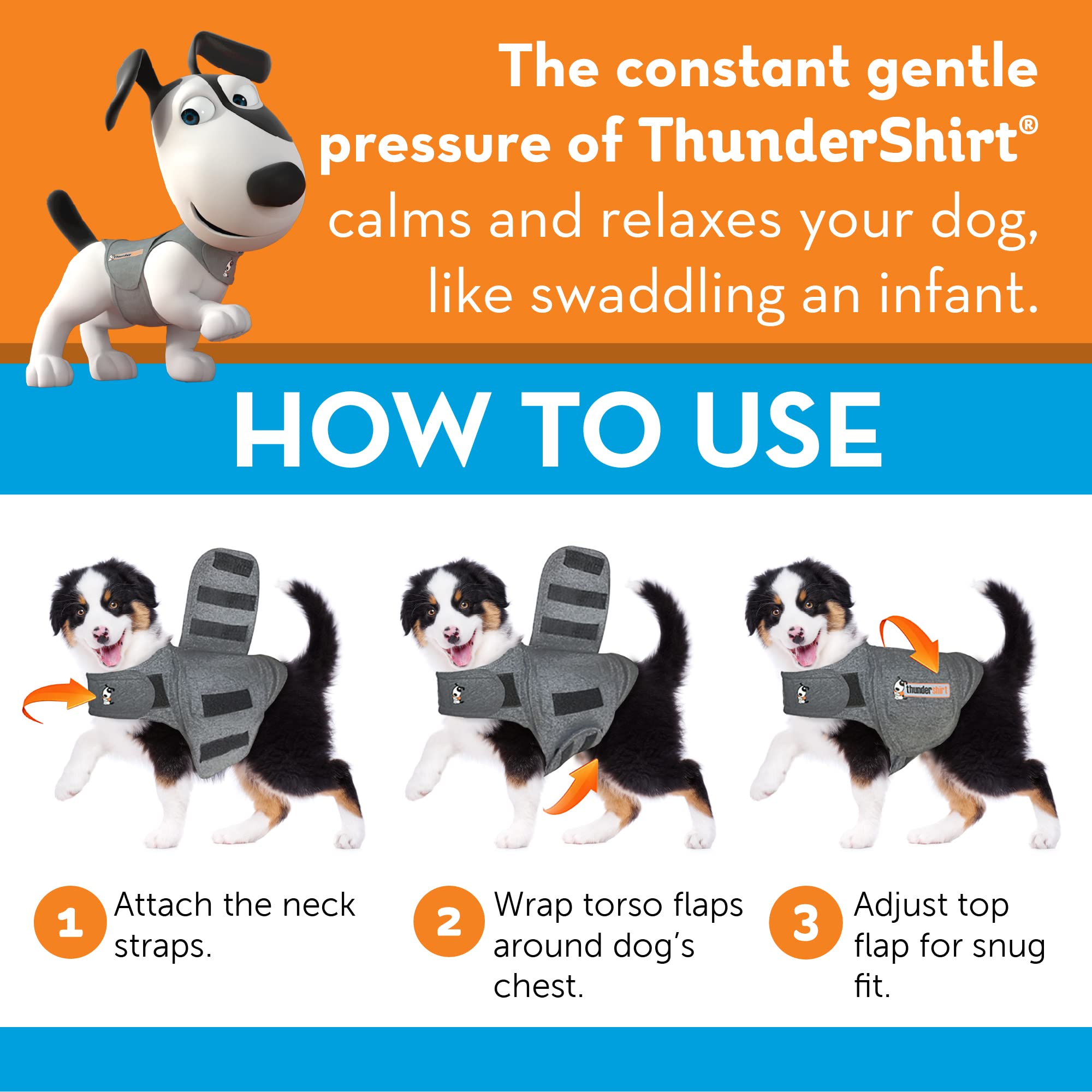 ThunderShirt dogs xsmall fabric detail highlights soft, breathable material.