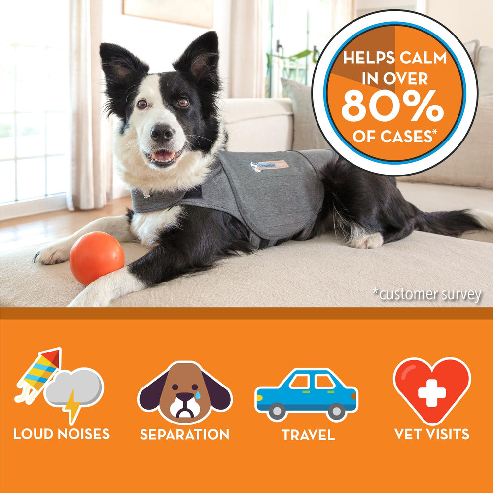 ThunderShirt breathable fabric detail supports comfort in any climate
