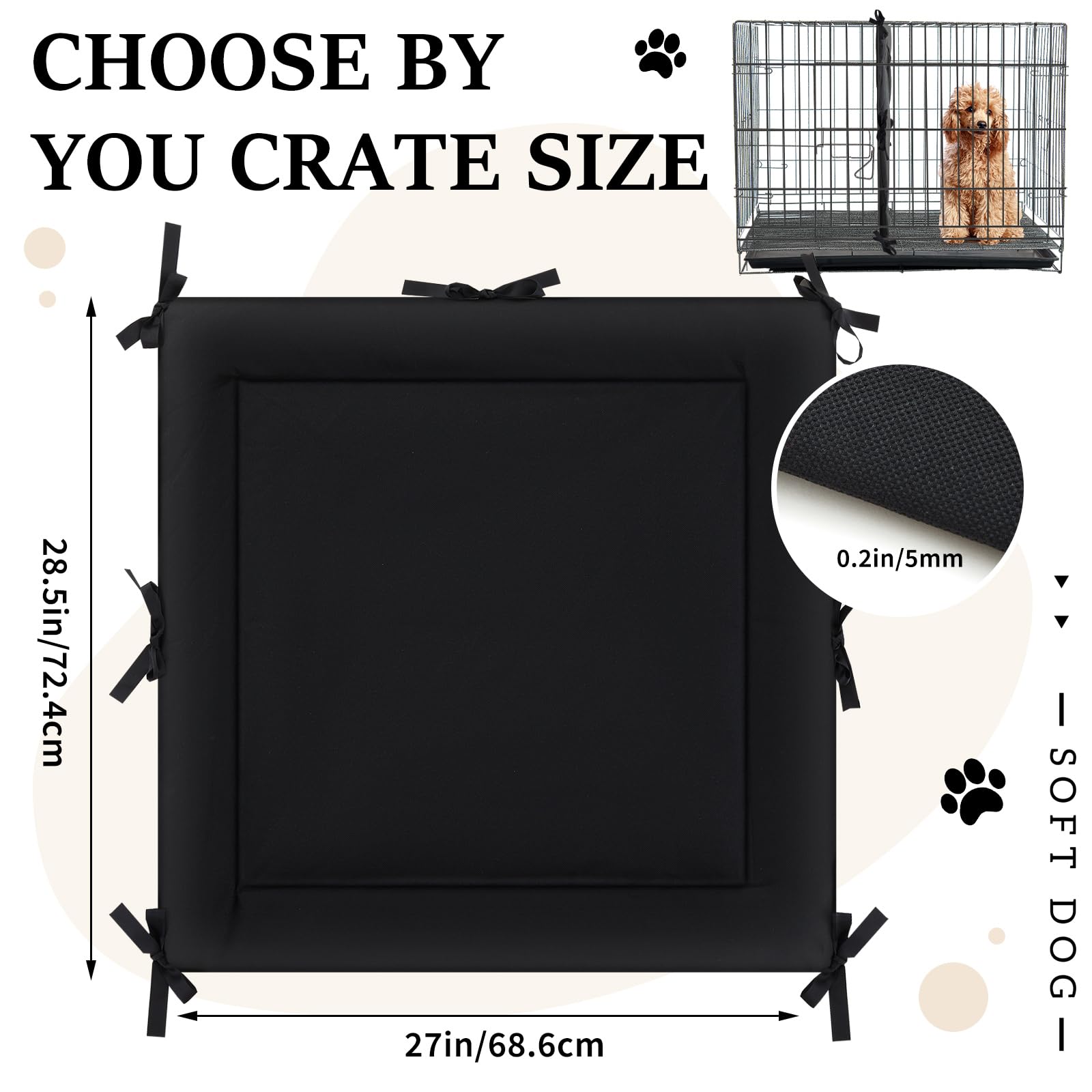 Thyle divider panel with ties secured inside a crate for quick training setup