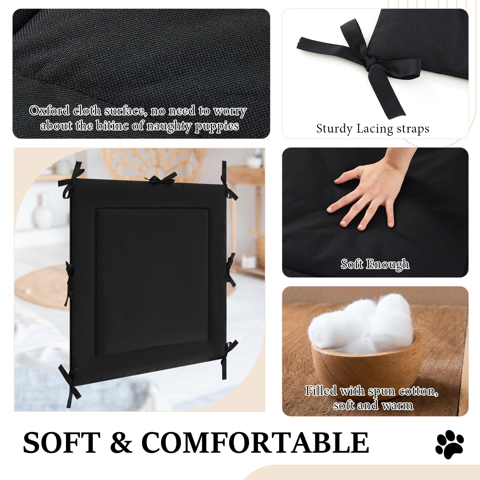 Thyle black divider panel is machine washable for easy cleaning after messes.