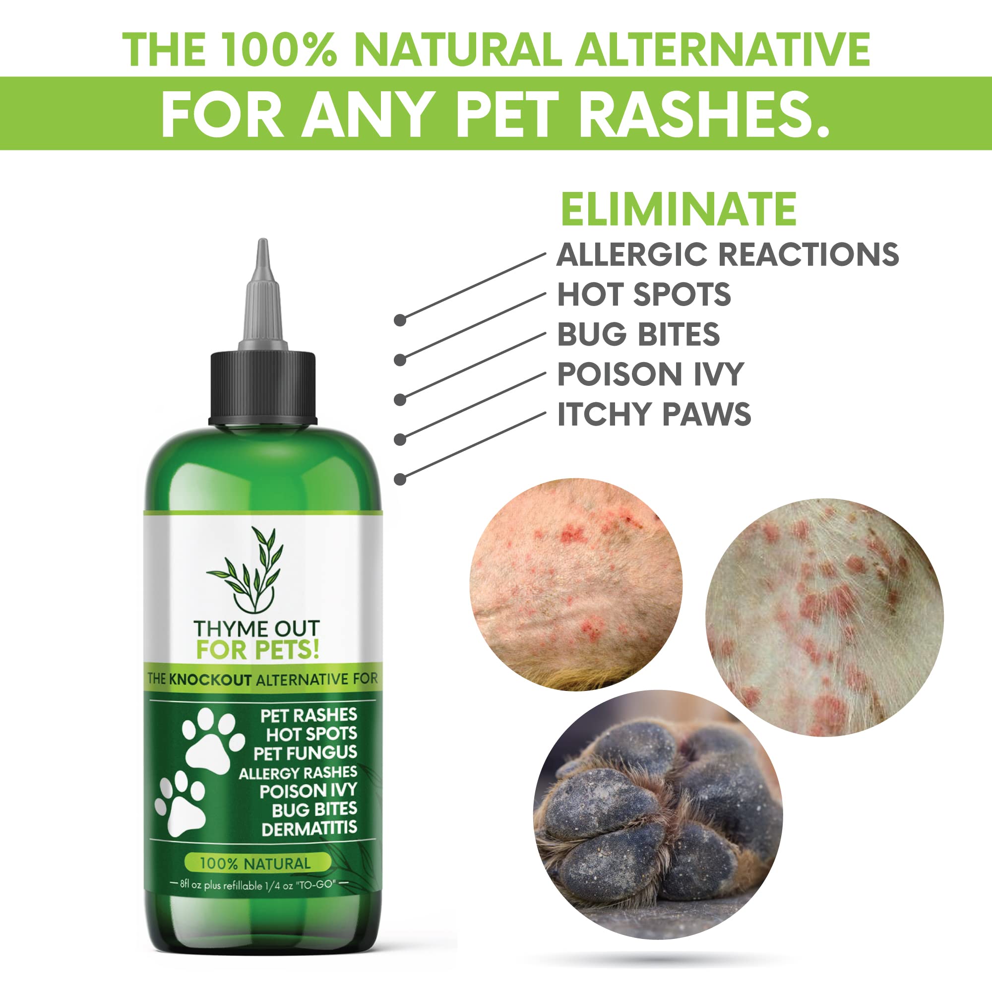 Thyme Out for Pets dispenser-top for easy topical application