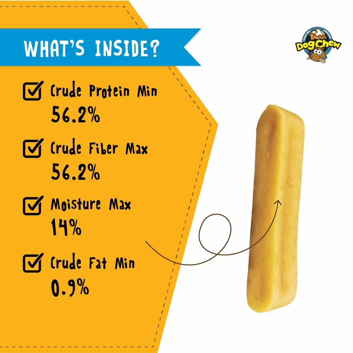 Tibetan Dog Chew easy-to-digest — lean protein with minimal fat