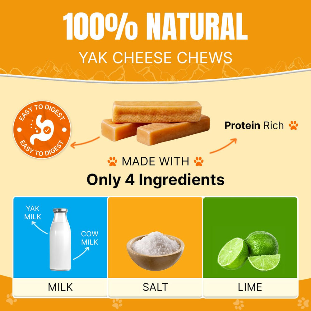 Handmade process of Tibetan Dog Chew yak cheese sticks with premium ingredients.