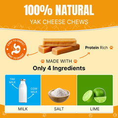 Handmade process of Tibetan Dog Chew yak cheese sticks with premium ingredients.