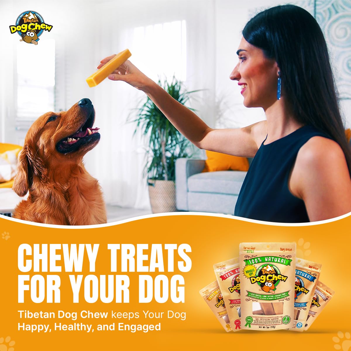 Ingredients of Tibetan Dog Chew Yak Cheese Sticks show yak milk, cow milk, salt, and lime juice.