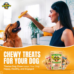 Ingredients of Tibetan Dog Chew Yak Cheese Sticks show yak milk, cow milk, salt, and lime juice.