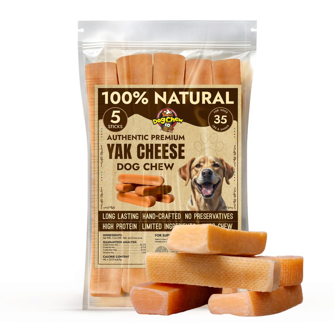 Tibetan Dog Chew yak cheese sticks pack — long-lasting chew for medium dogs