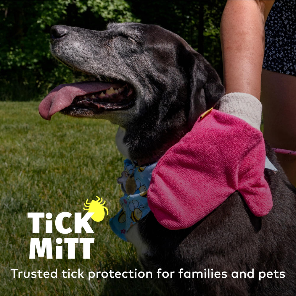TiCK MiTT Pink Tick Removal Glove pocket-sized, easy to carry on trails