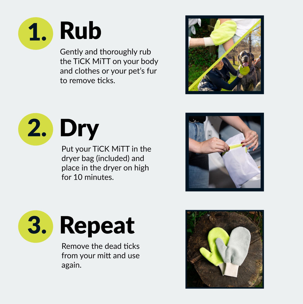 TiCK MiTT Pink Tick Removal Glove safe for all ages and pets