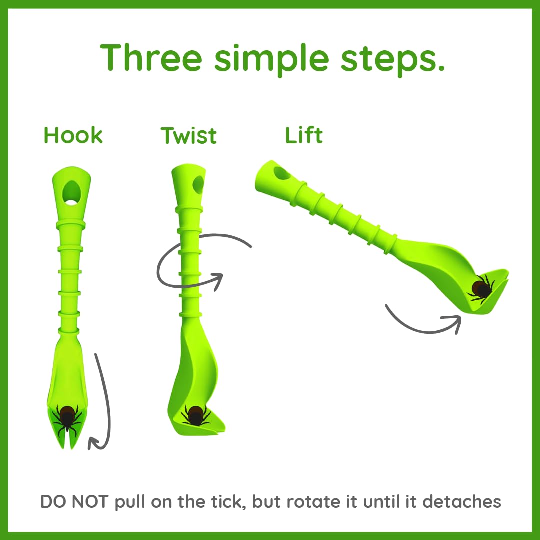 Tick Tornado ZenPet twist and lift removal to avoid mouthparts.