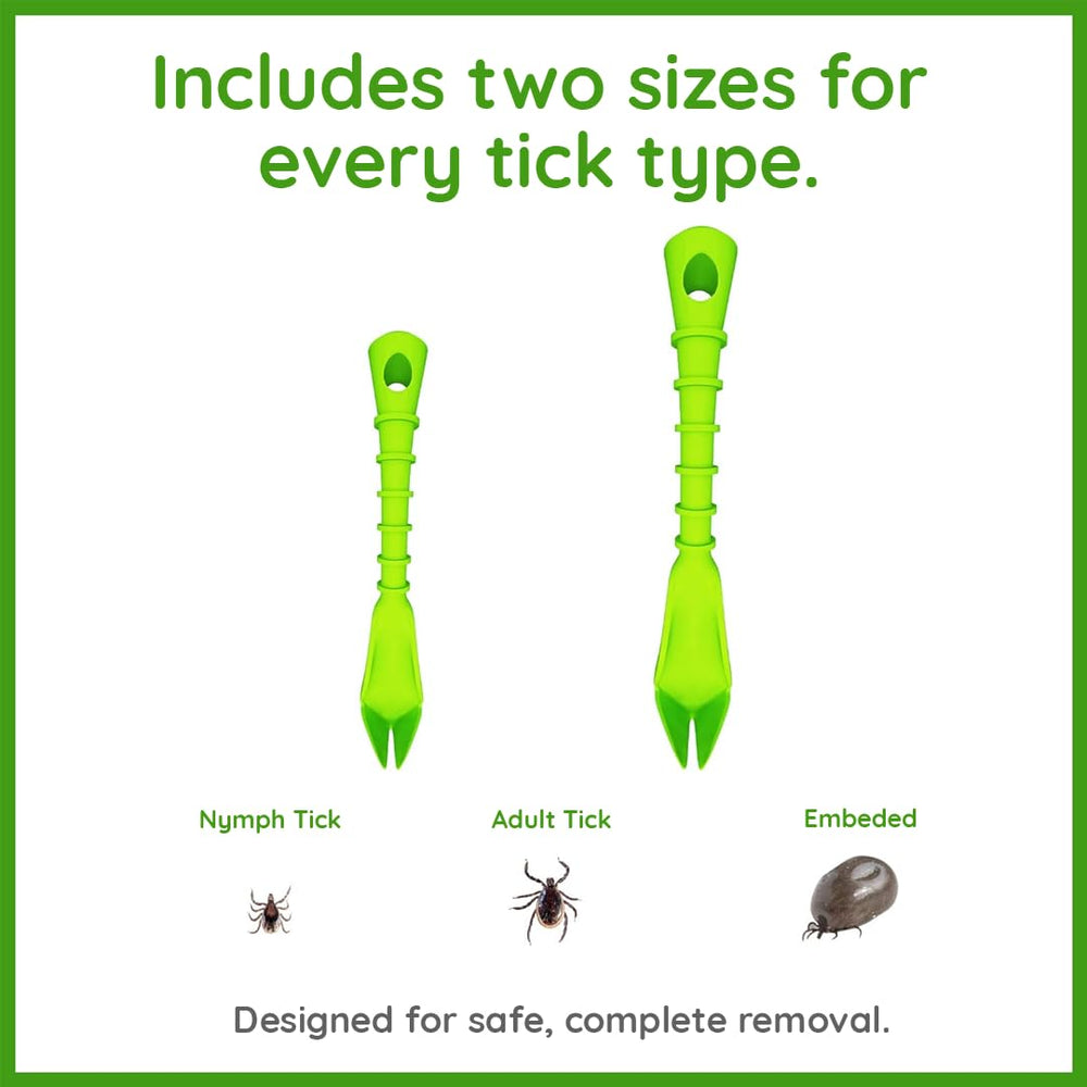 Tick Tornado ZenPet two sizes tick hooks for nymph and adult ticks.