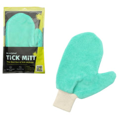 TiCK MiTT blue protective glove ready for tick removal on pets and people.