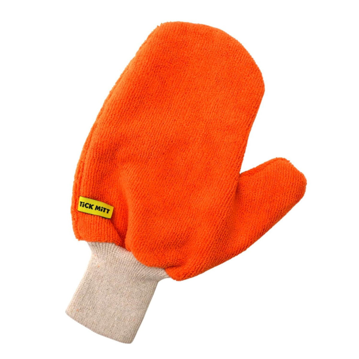 TiCK MiTT orange glove pack pocket for quick, chemical-free cleaning on the go