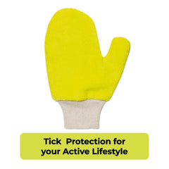 TiCK MiTT glove shown for human tick removal with comfortable grip