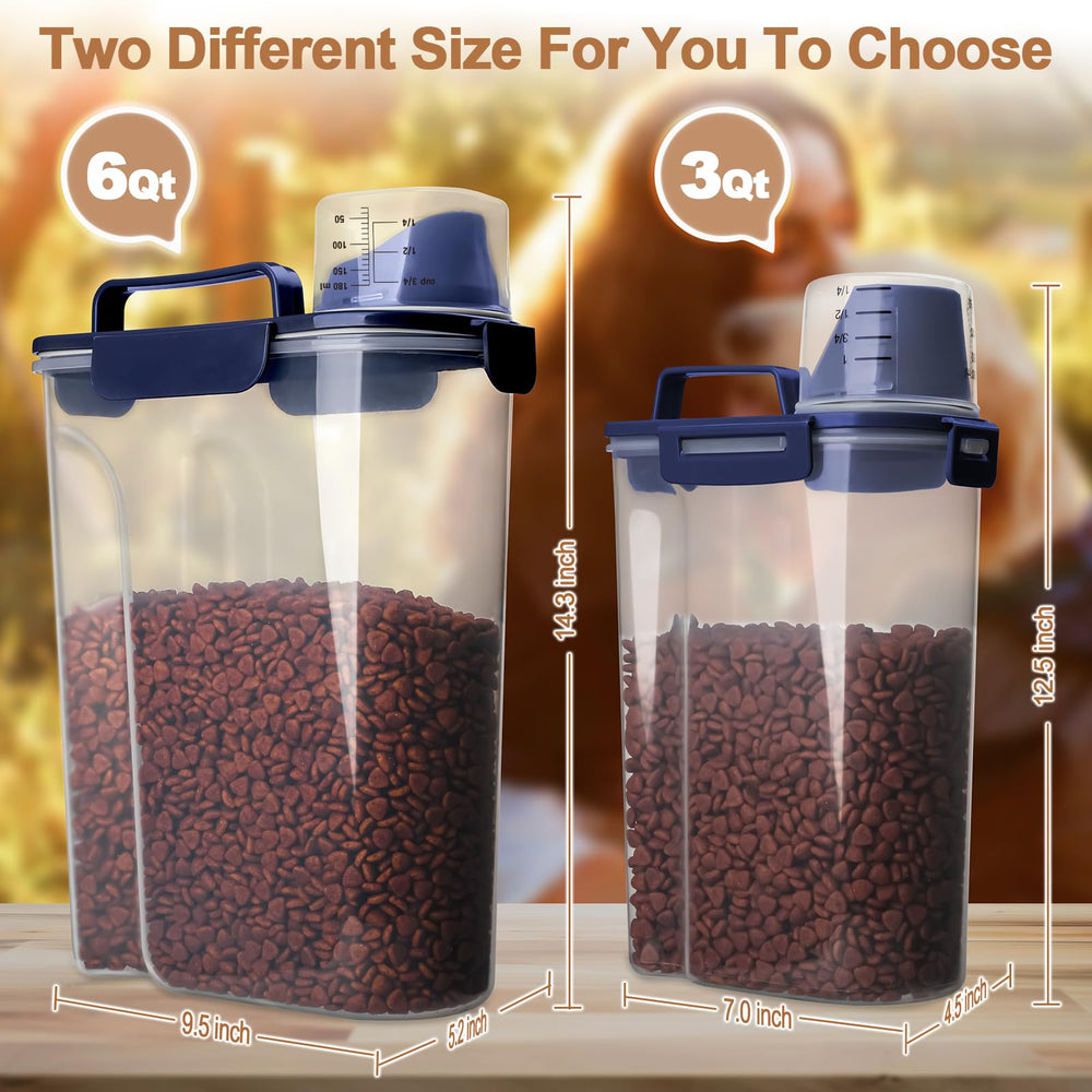 TIOVERY 6Qt lid with four latches and gasket protects from moisture and pests