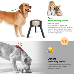 TIDANT dog bowl stand with angled legs and non-slip feet prevent spills