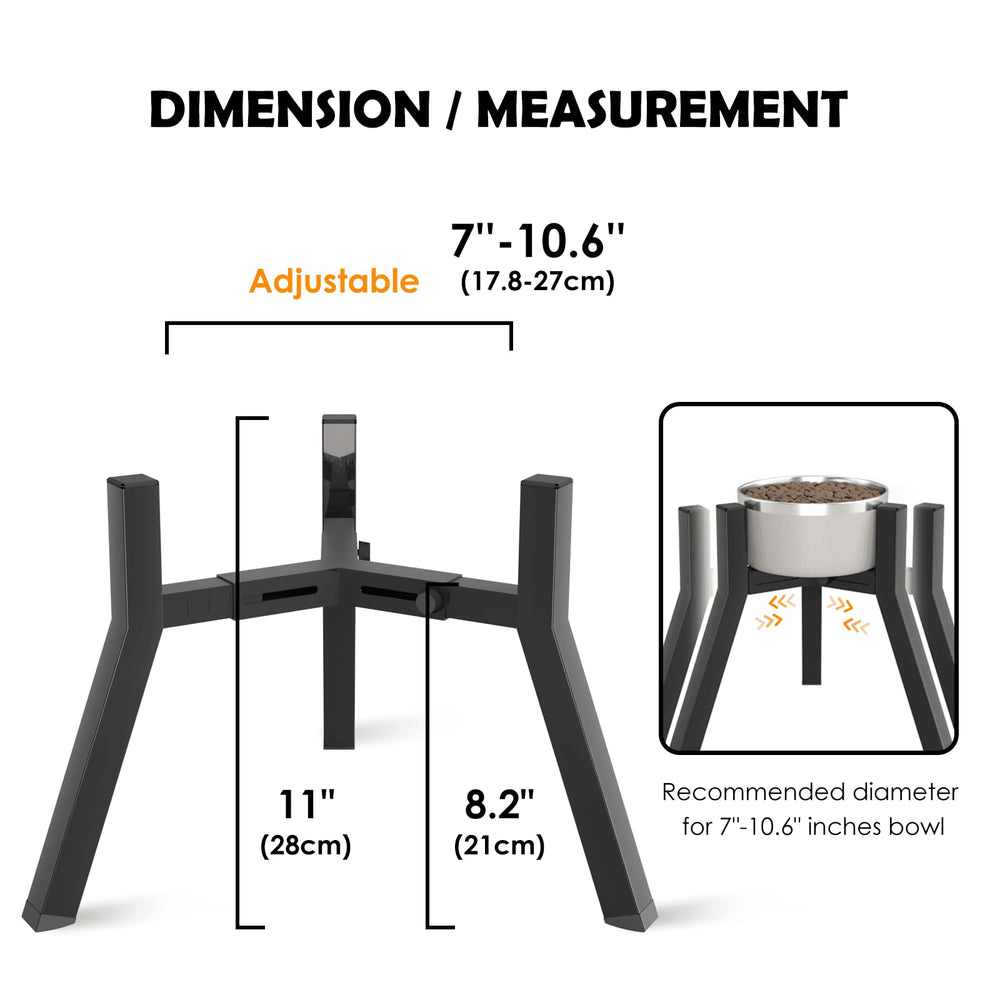 TIDANT dog bowl stand quick, tool-free assembly in minutes