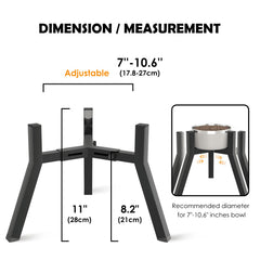 TIDANT dog bowl stand quick, tool-free assembly in minutes