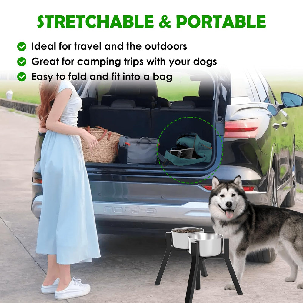 TIDANT easy-assembly dog bowl stand for quick setup.